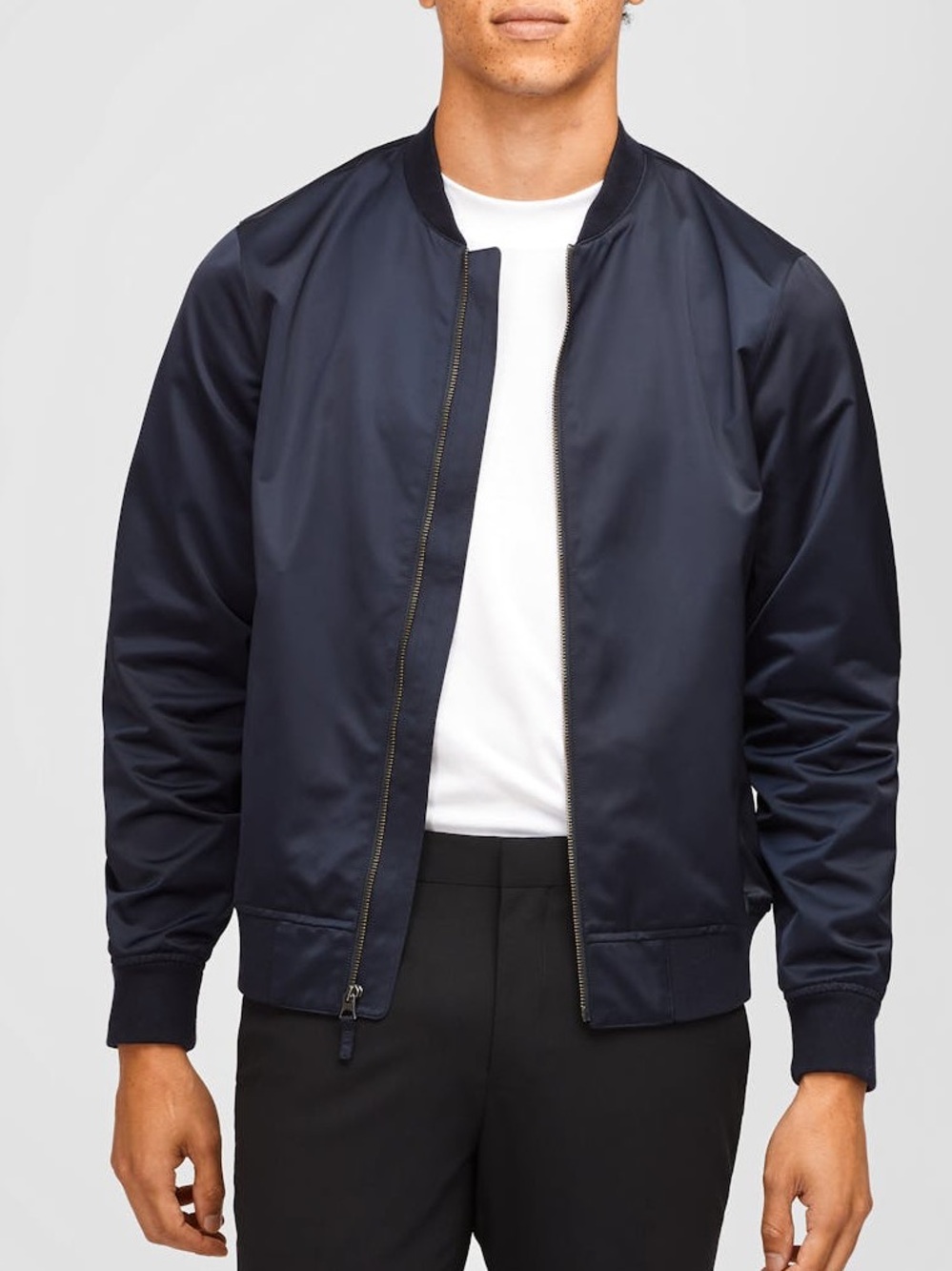BONOBOS Boulevard Bomber Jacket Navy Blue Medium